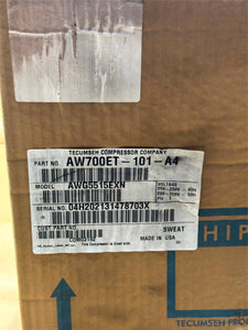 TECUMSEH Compressor AW700ET-101-A4 R22 R407c 1-1/4Ton 1PH 208-230V 15200BTU