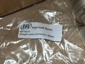 OEM Ingersoll Rand 48779375 40mm Straight Union Compressor Connector Stainless