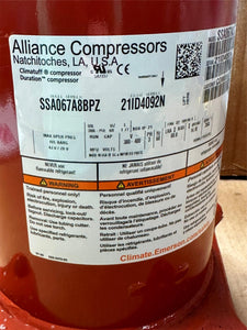 Trane OEM Compressor Alliance 5.5 Ton R-410A 380-400V 3Ph 380/60/3 ZP67KCE-TF7